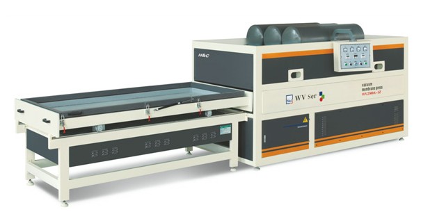 板式家具真空吸塑机、橱柜门PVC真空覆膜机智能温控、木工单/双工位压膜机