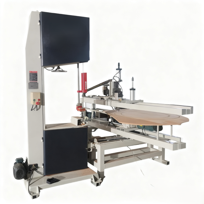 木制电缆盘专用数控锯圆机_实木线盘全自动锯圆带锯机 电缆线木盘切圆机